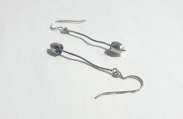 Magic Mushroom Earrings in solid silver Psilocybin semilanceata : $60