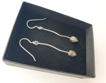Magic Mushroom Earrings in solid silver Psilocybin semilanceata : $60