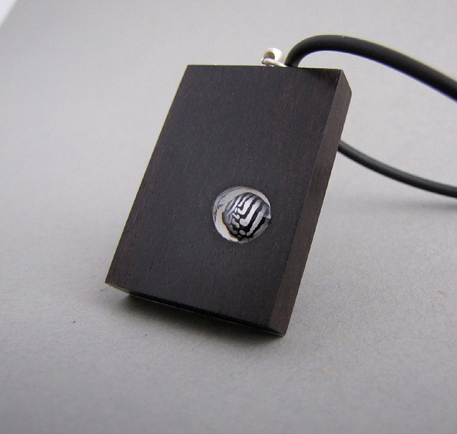 Monolith Pendant  Ebony Zebra shell : $100