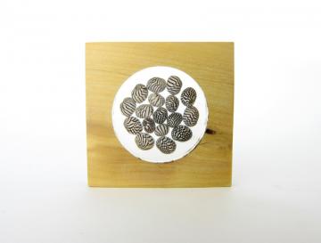 Pendant Piquia Amerello wood with Zebra Shells : $19