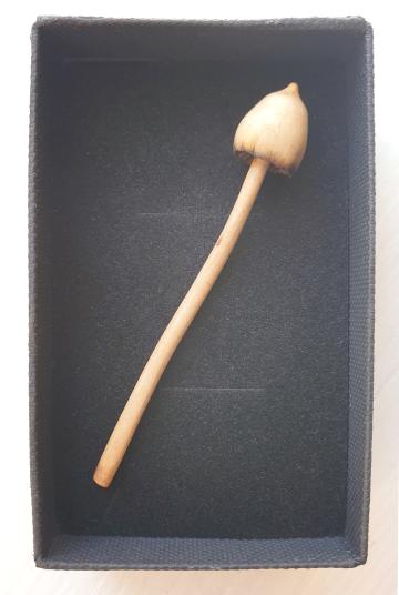 Magic Mushroom Psilocybin Pendant in Yew wood : $45
