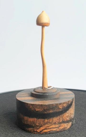 Magic Mushroom Psilocybin Pendant in Yew wood : $28
