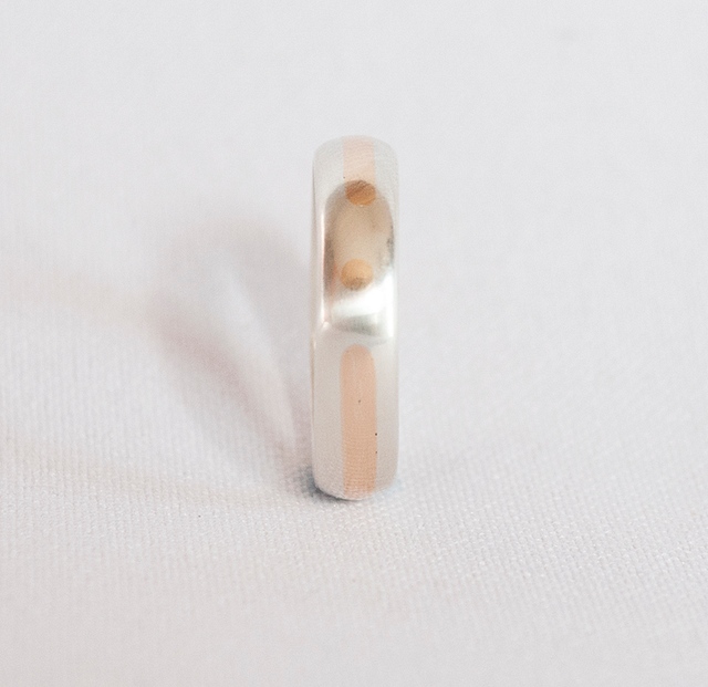 Wedding Band - 9ct White & Rose Gold