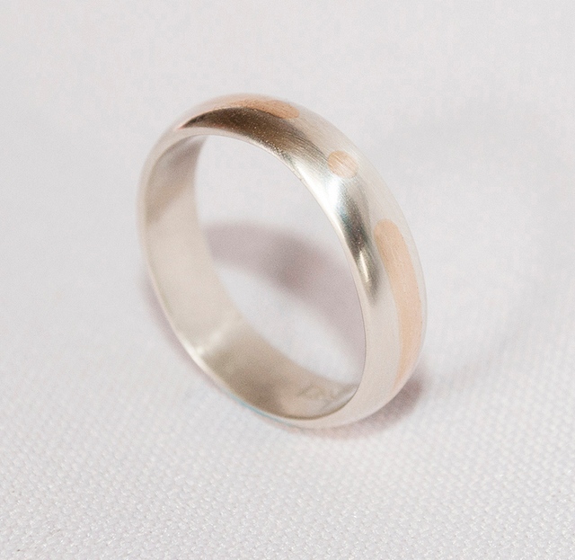 Wedding Band - 9ct White & Rose Gold