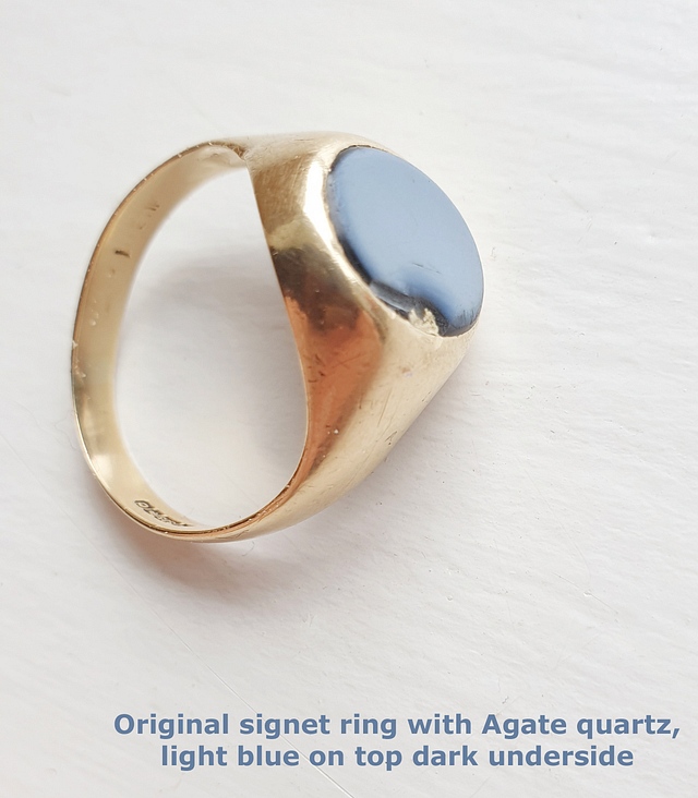 Old Signet ring re-design commission Bauhaus / Art Decco