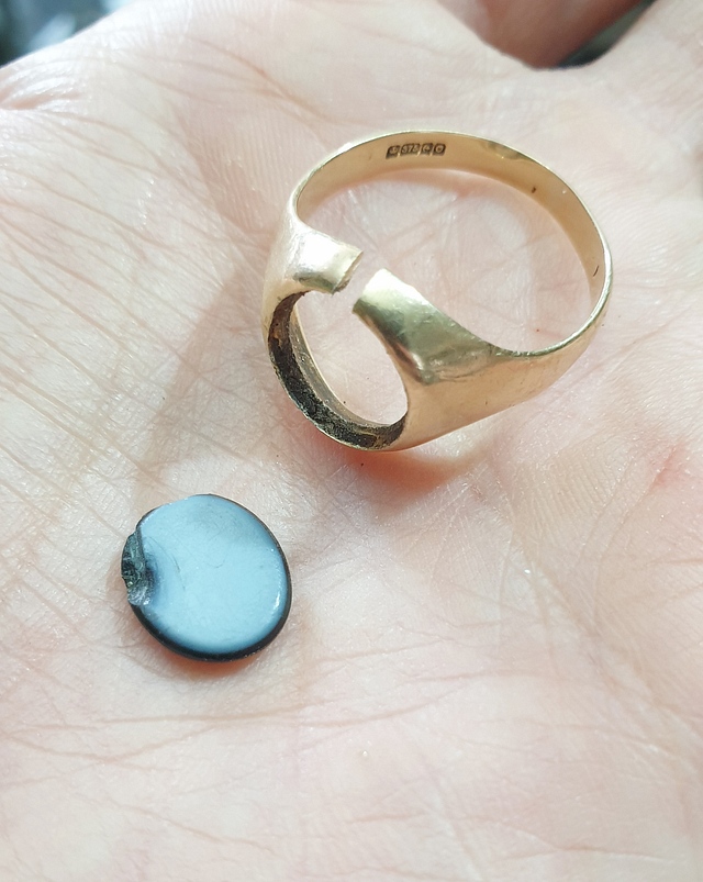 Old Signet ring re-design commission Bauhaus / Art Decco