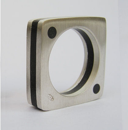 Ring Silver and Ebony : $81